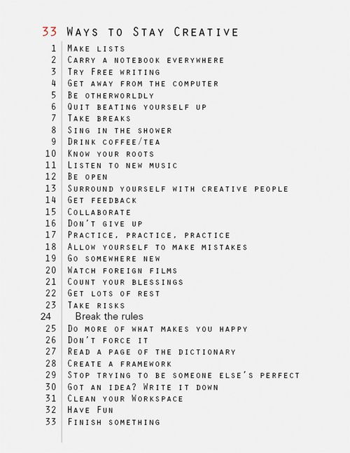 33_ways_to_stay_creative l'enfant tigre